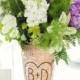 Personalized  Birch Bark Centerpiece Vase Rustic Wedding (Item Number 140166)