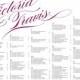 Wedding Seating Chart (Pirouette) - Digital Files/DIY (Customizable Calligraphy Design)