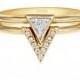 0.25ct Trillion Diamond Engagement Ring Set