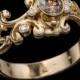 Delicate Ring-Diamond Ring-Jali Style-18k gold-engagement ring