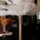 Ostrich Feather Centerpiece 16" Gold Eiffel Tower with Gold Bling