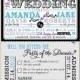 The Amanda Modern Movie Poster Wedding Invitation Suite