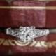 Antique Deco Platinum .75ct Engagement Ring w/ Old European Cut Diamond VEG #25