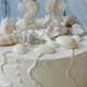 Seahorse wedding cake topper-bride and groom-resin-white seahorse-theme-beach wedding-destination wedding-kissing-nautical wedding-ivory