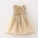 Gold glamour party dress