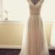 Dana vintage style lace Wedding Dress- Made to order-classic V neck and fully covered lace back