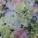 Handmade Bridal Bouquet Pretty Cascade Wedding Bouquet in Pastel Pinks Purples Ivory and Green Silk Flowers