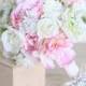 Silk Bridal Bouquet Peonies and Pink Roses Garden Rustic Chic Wedding NEW 2014 Design by Morgann Hill Designs