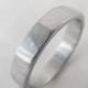 Men's 4mm Narrow Wedding Ring Facet Hammered Textured Aluminum 10th Anniversary
