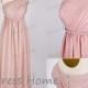 Blush Pink Bridesmaid Dress - One-shoulder Bridesmaid Dress/Long Prom Dress/Cheap Bridesmaid Dress/Wedding party Dress DH132