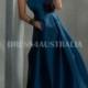 Buy Australia Peacock Blue Ball Gown Strapless Taffeta Flower Detail Accent Floor Length Bridesmaid Dresses by JLM jh5186 at AU$144.74 - Dress4Australia.com.au