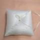 Wedding Ring Pillow, 6"x 6", Ivory Ring Bearer Pillow, Color In Your Choice, Pearl And Crystal Accent