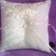 Wedding Ring Pillow, 6"x 6", Ivory Ring Bearer Pillow, Color In Your Choice, lace Accent