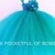 Turquoise Flower Girl Dress, Tulle Flower Girl Dress, Toddler Ball Gown
