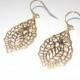 Paisley Pendant Dangle Earrings in Gold