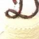 Rustic Wedding Cake Topper - Personalized Grapevine Letter - Script
