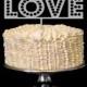 Wedding Cake Topper Lights Camera LOVE Wood Custom Color Retro Movie