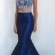 Two Piece Prom Dress with Crystal