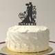 Personalized Wedding Cake Topper Personalized With YOUR Family Last Name and Wedding DateSilhouette Of Groom Lifting Up Bride