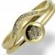 Halo Flower, Diamonds Engagement Ring Set, Yellow Gold, Diamond, Wedding Band Set, Stacking, Wedding ring Set, Wedding Ring, Flower Ring,