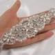 Rhinestone applique, Diamante Applique,crystal Pearl applique for Bridal Sash, Bridal Applique, wedding applique, pearl beaded, wedding belt