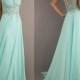 Ice-blue One-shoulder Long Prom Dress, Graduation Dress From Sweetheart Dress