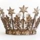 Crown Cake Topper, Santos Crown, Gold Crown, Star Crown, wedding cake topper. As Seen in The Knot.