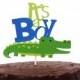 It's a Boy Preppy Alligator Cake Topper - Alligator Baby Shower - Gator Party Decorations - Gift idea for Mom to be