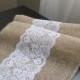Burlap and Lace Table Runner - Wedding / Event Supplies