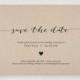 Save the Date Invitation, Wedding Rehearsal Editable Template - Rustic PDF Instant Download  