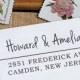 Custom Address Stamp, Return Address Stamp, Wedding address stamp, Calligraphy Address Stamp, Self Inking Stamp - Amelia