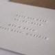 Inkless save the Date Cards // Set of 45. Made to order - blind debossed letterpress