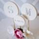 PERSONALIZED Modern Circle Wedding Cake Topper with Wedding Date