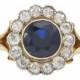 Natural Blue Sapphire & Diamond Vintage Ring