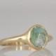 Green Tourmaline Ring , Engagement Gemstone Ring ,  14k Gold Ring , Fine Jewelry Ring