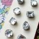 Chic Diamond Thumbtacks Pushpins / 8 Push Pins Jeweled Thumb Tacks