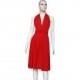 Red convertible prom dress Bridesmaids twist wrap knee length infinity dress