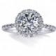 Halo Moissanite Engagement Ring, Diamond Engagement Ring, Halo Ring, Wedding Ring, Promise Ring Right Hand Ring RE00059