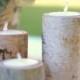 Natural Eco Friendly Birch Bark Log Votive Tea Light Candle Holders SET of 3 Wedding Centerpiece Decorations