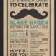 Printable Bachelor Party Invitation - Mustache - The Biko Collection
