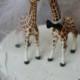 Giraffe wedding cake topper-animal-wedding cake topper-giraffe-wedding-just married-bride and groom-cake topper-custom-jungle-zoo-safari