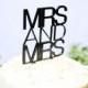 Mrs and Mrs Cake Topper Contemporary 