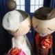 Wedding Cake Topper with Custom Wedding Dress and Doctor Who Door Background by MilkTea