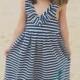Girls Anchor Nautical Stripe Maxi Dress, Stripe Maxi Dress, Toddler Maxi Dress, Kids Maxi Dress, Child Maxi Dress, Baby Maxi Dress