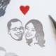 Portrait stamps custom couples / hand carved rubber stamp / for personalised rustic wedding engagement ring gift bride save the date invites