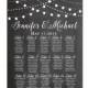 Wedding Seating Chart - Chalkboard Wedding - String Lights - Printable Seating Chart - Seating Plan - Table Chart - Printable Seating Sign