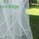 PENCIL EDGE 1T Bridal Veil - One Layer 54" Wide - Flyaway Shoulder Elbow Waist - 1 Tier - 30" to 36 length - White, Off-White, Ivory, Black