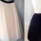 Long Tulle skirt. White Nude Black Tulle Skirt. Maxi Tulle skirt. Elastic Waisted Bridesmaid Skirt - Casual Wedding -Plus size Tutus xs-xxxl