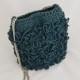 Evening purse, emerald bag Teal wedding purse, ruffle purse, Bridesmaids's Gift,