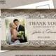 DIY Printable Rustic Wedding Thank You Photo Cards With Burlap And Lace, Elegant Rustic Country Thank You Postcards